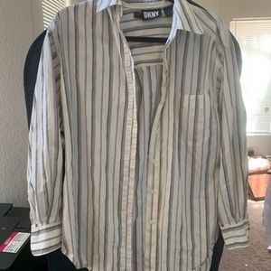 Vintage DKNY collard women’s boyfriend dress shirt